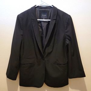 The Limited Woman's 3/4 Sleeve One Button Blazer, Black, Size Large